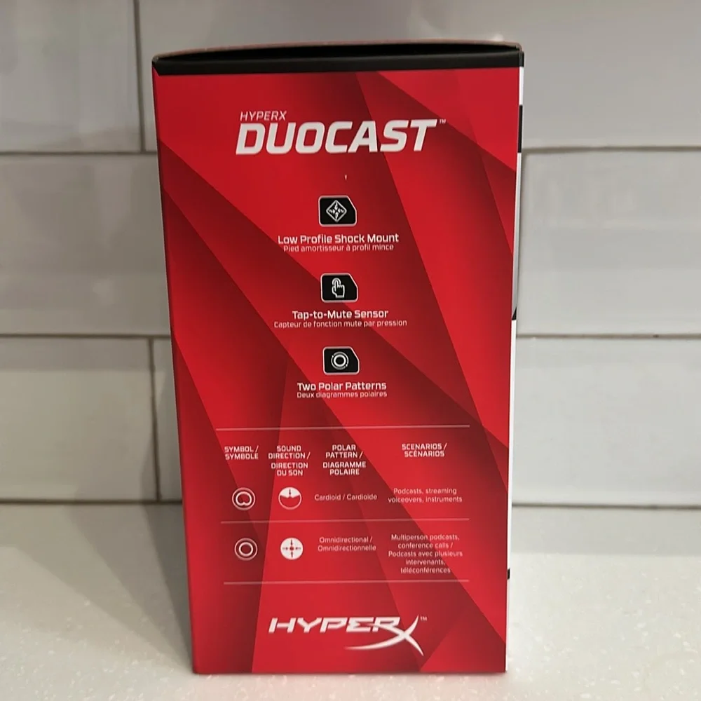 HyperX Duocast Streaming USB Microphone New in box